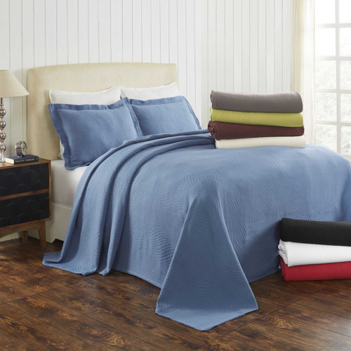 Blue Nile Mills 100 Cotton Sateen Coverlet Set Wayfair